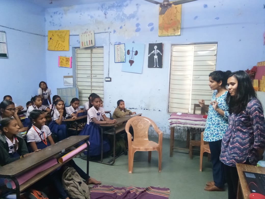 The Right to Menstrual Health Project Session at Adalaj Village, Gujarat