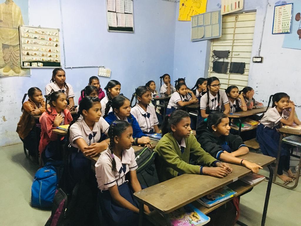 The Right to Menstrual Health Project Session at Adalaj Village, Gujarat