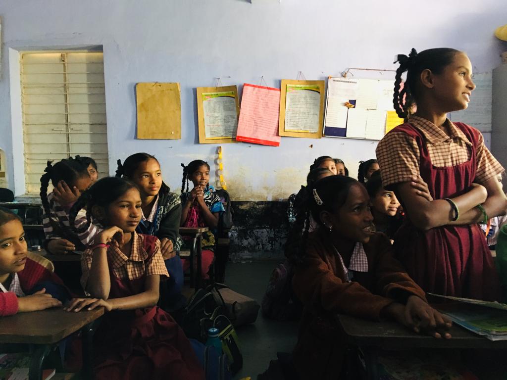 The Right to Menstrual Health Project Session at Adalaj Village, Gujarat